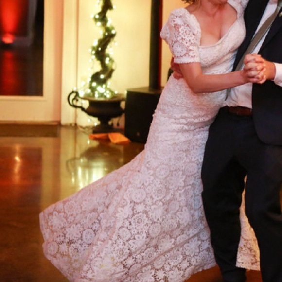 Allure Bridals White Lace Wedding Dress - Picture 7 of 7